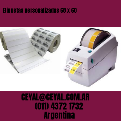 Etiquetas personalizadas 68 x 60