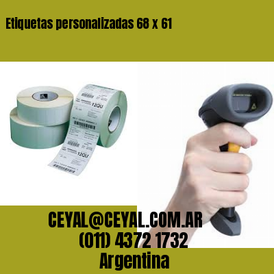 Etiquetas personalizadas 68 x 61