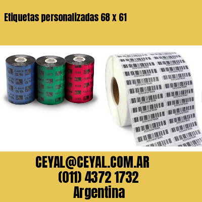 Etiquetas personalizadas 68 x 61