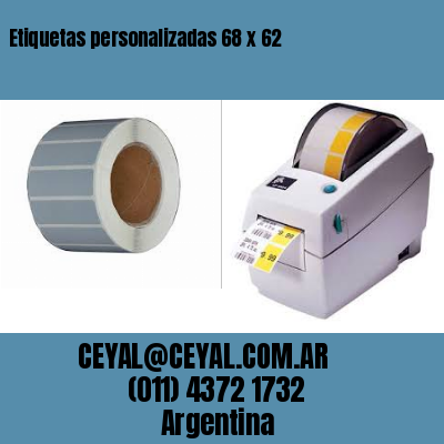 Etiquetas personalizadas 68 x 62