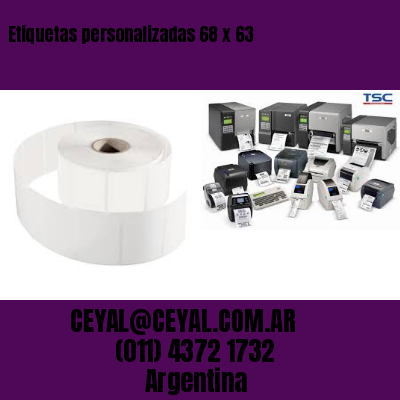 Etiquetas personalizadas 68 x 63