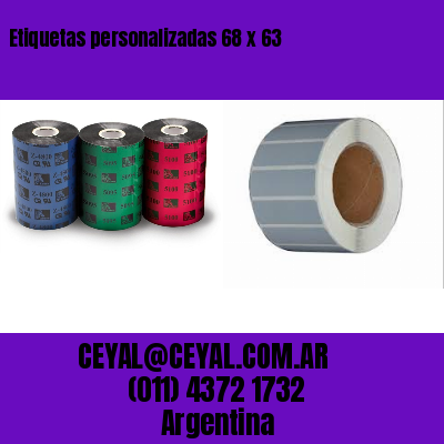 Etiquetas personalizadas 68 x 63