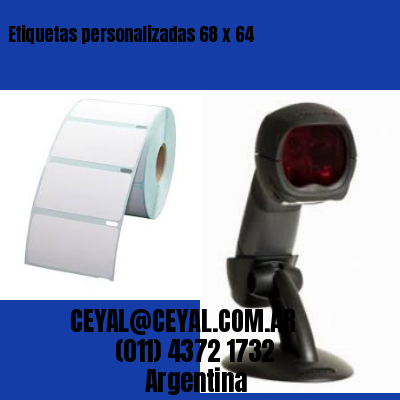 Etiquetas personalizadas 68 x 64