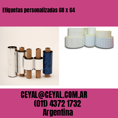 Etiquetas personalizadas 68 x 64