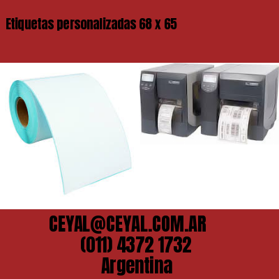 Etiquetas personalizadas 68 x 65