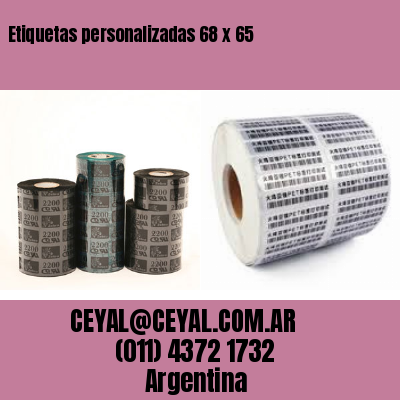 Etiquetas personalizadas 68 x 65