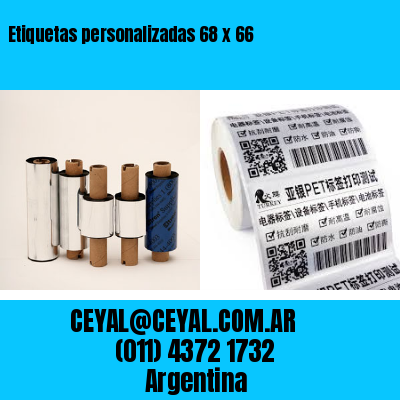 Etiquetas personalizadas 68 x 66