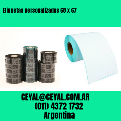 Etiquetas personalizadas 68 x 67