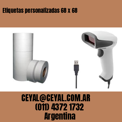 Etiquetas personalizadas 68 x 68