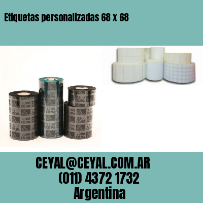 Etiquetas personalizadas 68 x 68