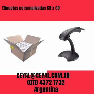 Etiquetas personalizadas 68 x 69