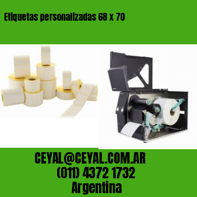 Etiquetas personalizadas 68 x 70