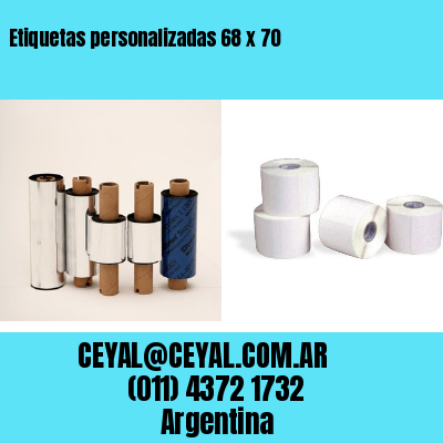 Etiquetas personalizadas 68 x 70