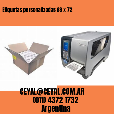 Etiquetas personalizadas 68 x 72