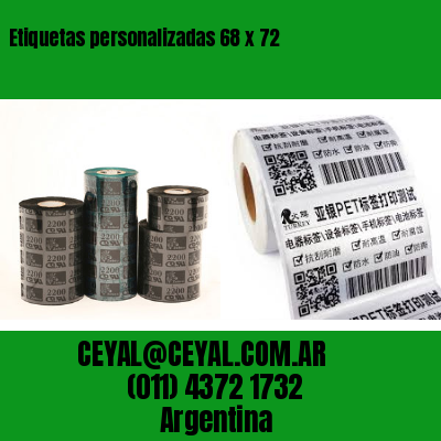 Etiquetas personalizadas 68 x 72