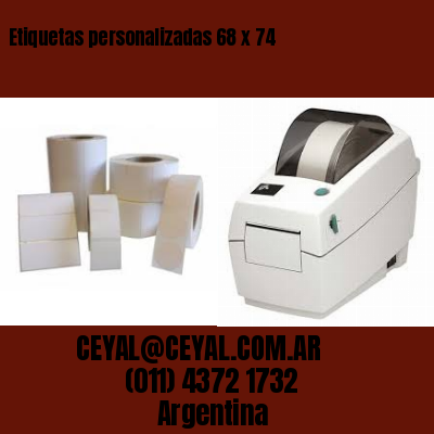 Etiquetas personalizadas 68 x 74