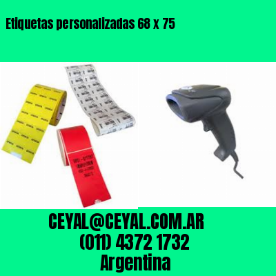 Etiquetas personalizadas 68 x 75