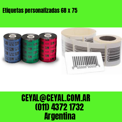 Etiquetas personalizadas 68 x 75