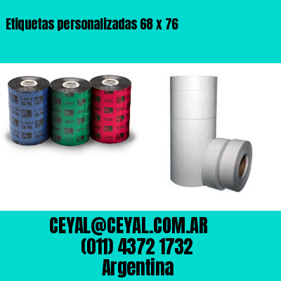 Etiquetas personalizadas 68 x 76
