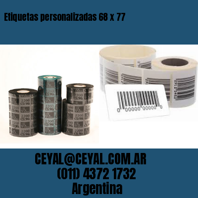 Etiquetas personalizadas 68 x 77