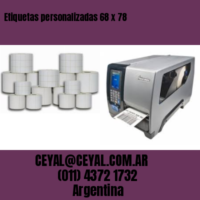 Etiquetas personalizadas 68 x 78