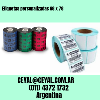 Etiquetas personalizadas 68 x 78