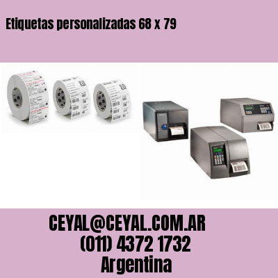 Etiquetas personalizadas 68 x 79