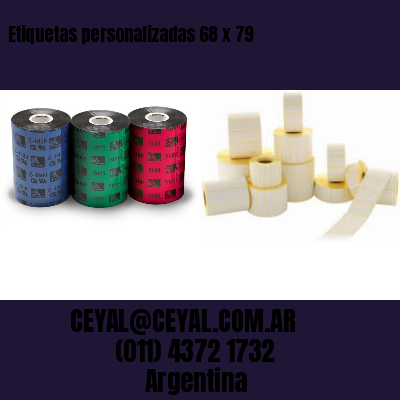Etiquetas personalizadas 68 x 79