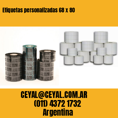 Etiquetas personalizadas 68 x 80
