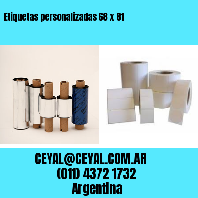 Etiquetas personalizadas 68 x 81