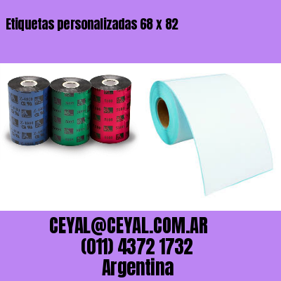 Etiquetas personalizadas 68 x 82