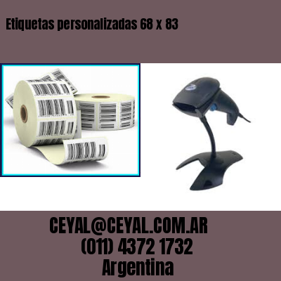 Etiquetas personalizadas 68 x 83