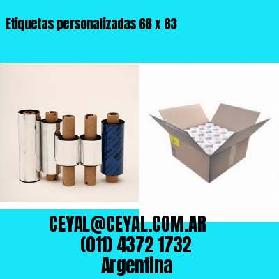 Etiquetas personalizadas 68 x 83