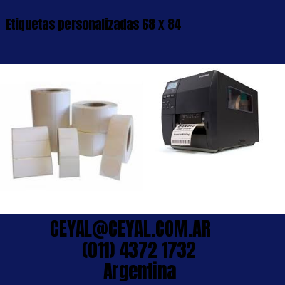 Etiquetas personalizadas 68 x 84