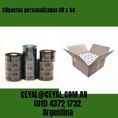 Etiquetas personalizadas 68 x 84