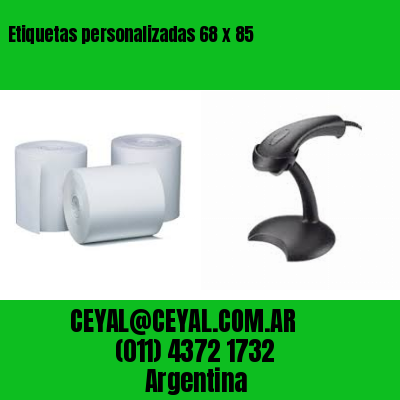 Etiquetas personalizadas 68 x 85