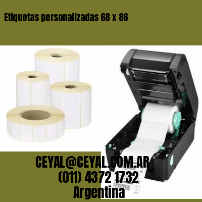 Etiquetas personalizadas 68 x 86