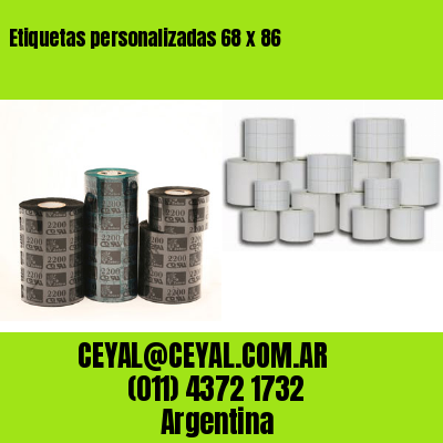 Etiquetas personalizadas 68 x 86