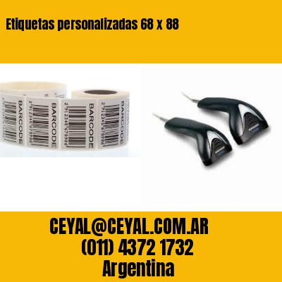 Etiquetas personalizadas 68 x 88