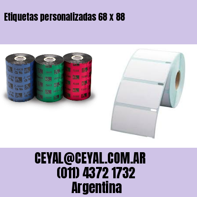 Etiquetas personalizadas 68 x 88