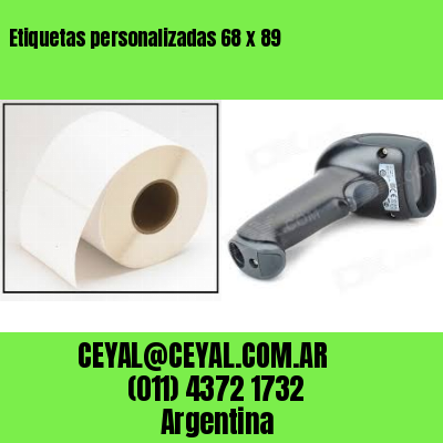 Etiquetas personalizadas 68 x 89
