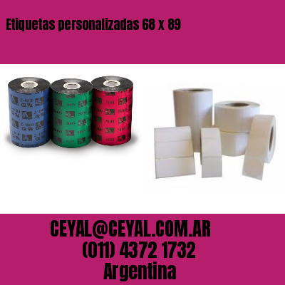 Etiquetas personalizadas 68 x 89