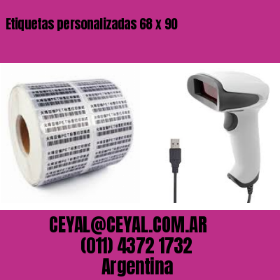 Etiquetas personalizadas 68 x 90