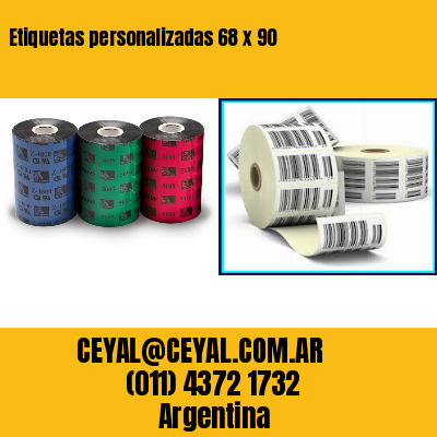 Etiquetas personalizadas 68 x 90
