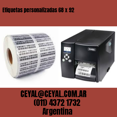 Etiquetas personalizadas 68 x 92