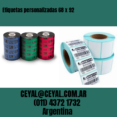 Etiquetas personalizadas 68 x 92