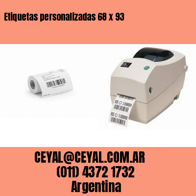 Etiquetas personalizadas 68 x 93