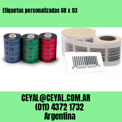 Etiquetas personalizadas 68 x 93