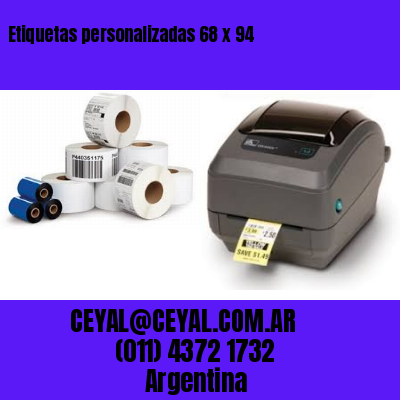 Etiquetas personalizadas 68 x 94