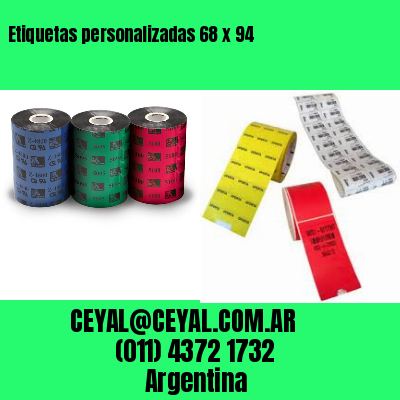 Etiquetas personalizadas 68 x 94